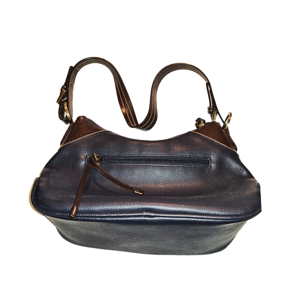 CL America Dark Blue & Brown Leather Purse - Picture 3 of 6